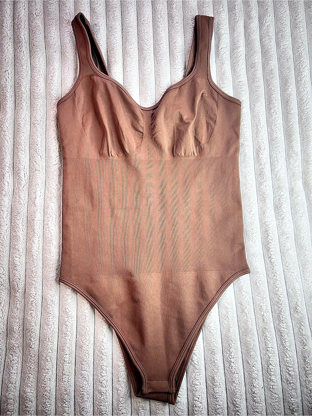 QOQ Brown One-Piece Swimsuit Size XL Like New